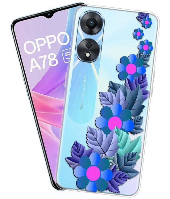 NBOX - Multicolor Silicon Printed Back Cover Compatible For OPPO A78 5G ( Pack of 1 )