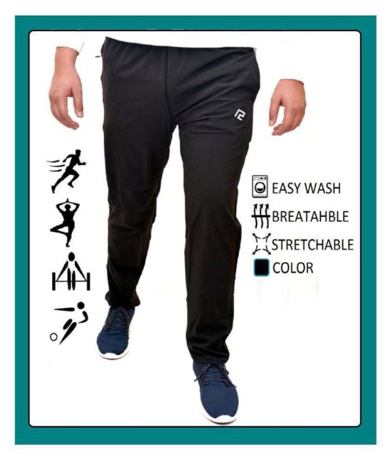 RANBOLT  Hybrid Black Trackpants For Men's - XL