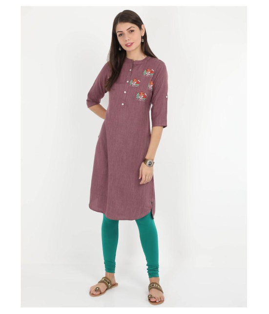 Alena - Maroon Rayon Women's Straight Kurti - S