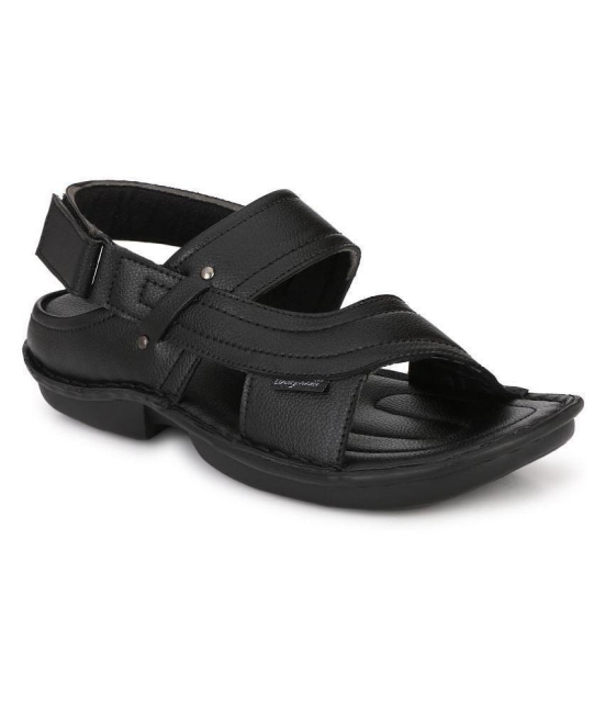 Bucik Black Synthetic Leather Sandals - 8