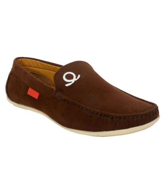 SHOES KINGDOM Brown Loafers - 7