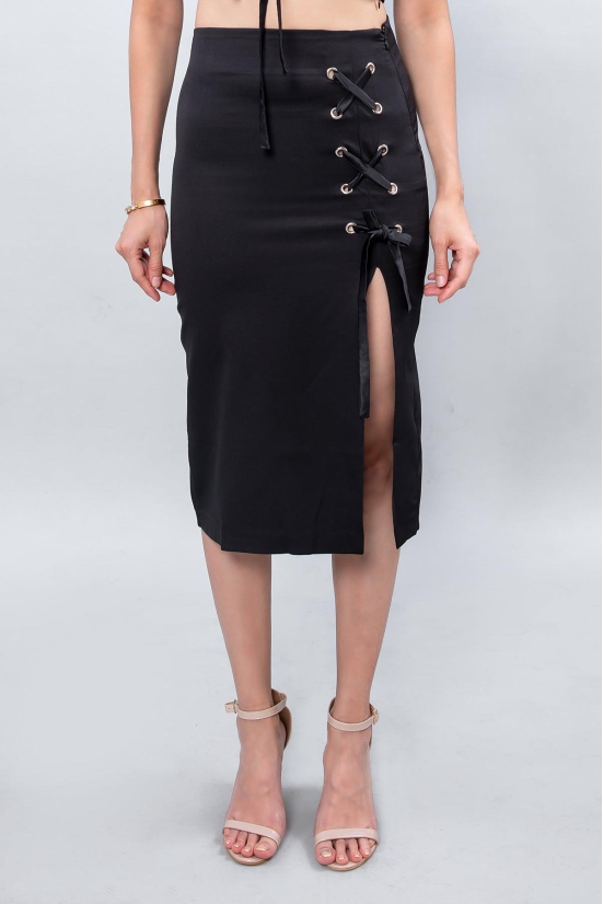 Intertwined Midi Skirt-Black / M