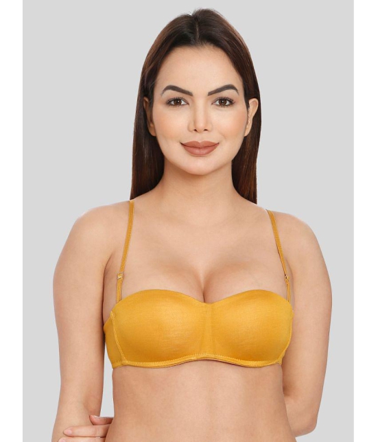 ILRASO - Mustard Polyester Lightly Padded Womens Balconette Bra ( Pack of 1 ) - None