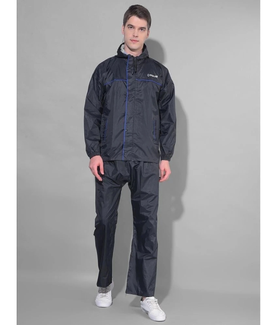 Dollar Black Polyester Mens Rain Suit ( Pack of 1 ) - 2XL