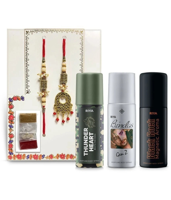 Rakhi Gift for Brother along with 3 Different 40 ml Deodorant