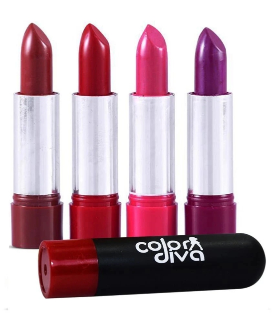 COLOR DIVA Multicolor Lipstick Pack of 4