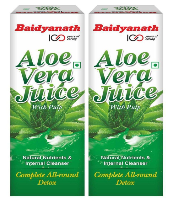 Baidyanath 99.6% Pure Aloe Vera Juice | 1Lt+1Lt (Pack of 2)