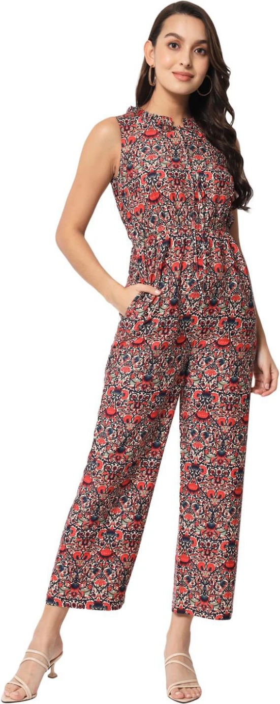 ALL WAYS YOU Women jumpsuit Poly Crepe fabric with Sleeveless & Tie-up Neck Multicolor XL