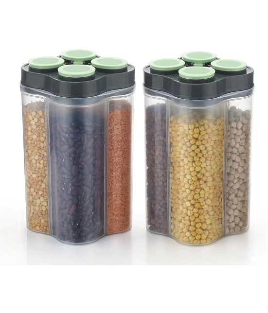 Analog kitchenware - Green Polyproplene Food Container ( Pack of 2 ) - Green