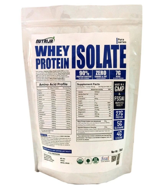 NUTRIJA WHEY PROTEIN ISOLATE 90% 2 lb