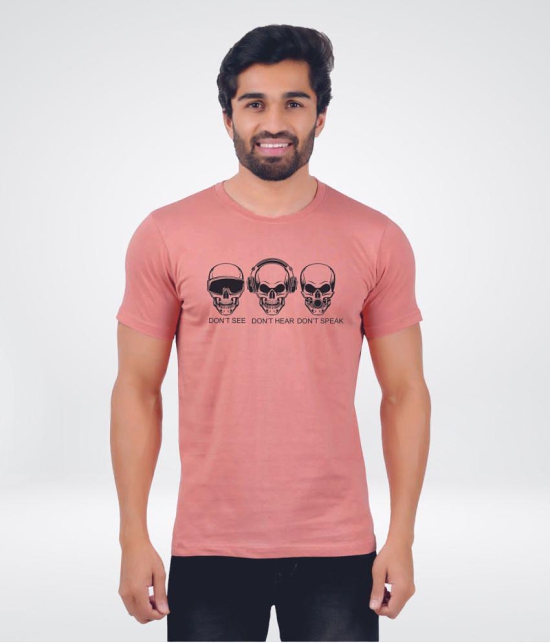 ferocious - Light Pink Cotton Regular Fit Men's T-Shirt ( Pack of 1 ) - None