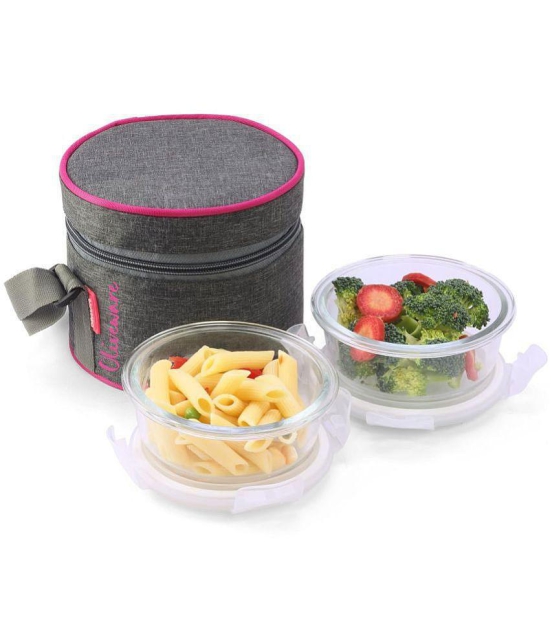 Oliveware Glass Lunch Box 2 - Container ( Pack of 1 )