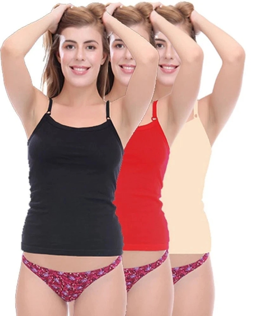 Selfcare Multi Color  Camisoles Pack of 3 - L