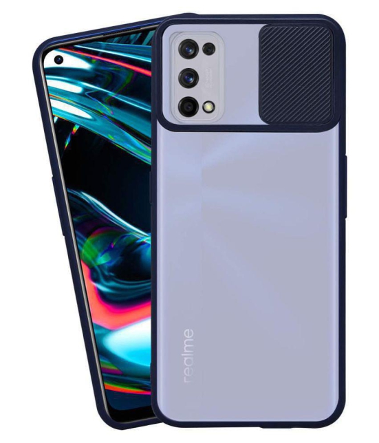 Realme Narzo 20 Pro Glass Cover Shining Stars - Blue Hybrid Shutter Back Cover - Blue