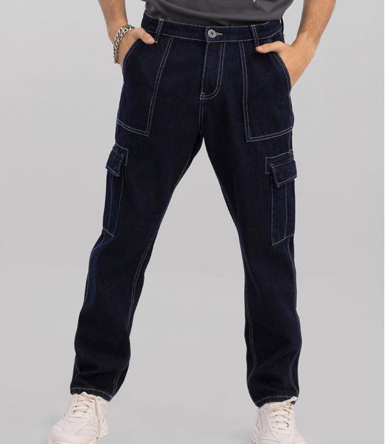 Bwolves: Dark Blue Baggy Fit Jeans for Effortless Style-30