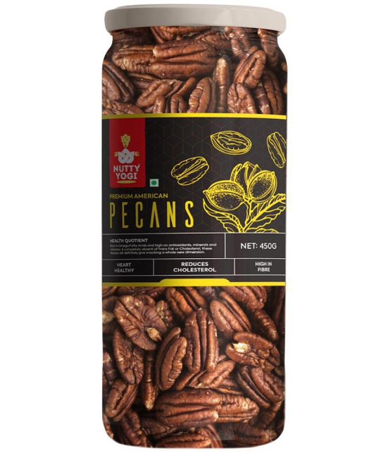 Nutty Yogi Pecans 450g | All Natural | No Preservatives | No Additives | Gluten Free | Vegan | Non GMO | Nuts Dry Fruits