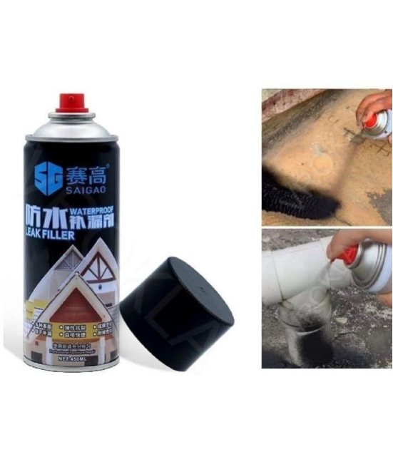 DHSMART Leak ProofSpray Leakage Repair Silver Polish Spray Leakage Roof Waterproof Sealant Spray Rubber Paint 450 g