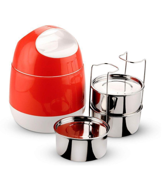 Oliveware - Red Stainless Steel Insulated Lunch Box