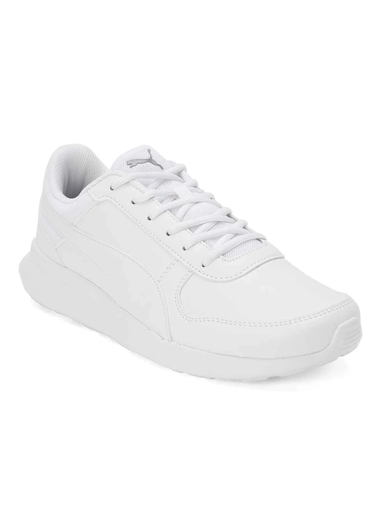 PUMA GENTS WHITE PUMA DEXFLY V1 LACE-UP SNEAKERS