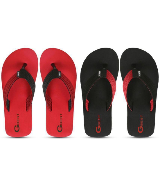 GBest Multicolor Mens Thong Flip Flop - None