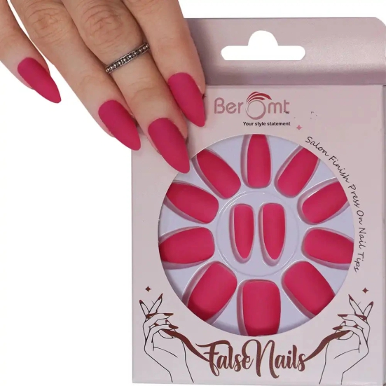 MATTE CLAWS NAILS (NAIL KIT INCLUDED)-Pink Hot