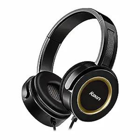 Foxin Roar 308 Wired Headphone Black-Gold