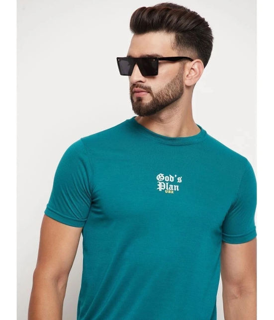 UNIBERRY Cotton Blend Regular Fit Printed Half Sleeves Mens T-Shirt - Green ( Pack of 1 ) - None