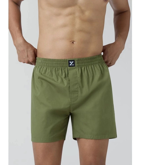 XYXX Green Cotton Mens Boxer- ( Pack of 1 ) - None