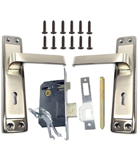 Onmax Heavy Mortise Lockbody and Steel 7 inches KY Mortise handle set with Satin Black finish