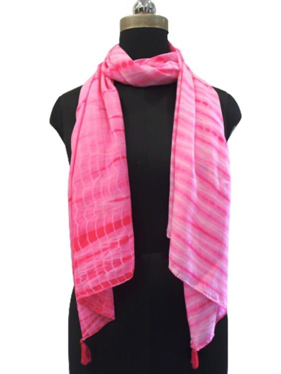 Pink Printed Modal Scarves