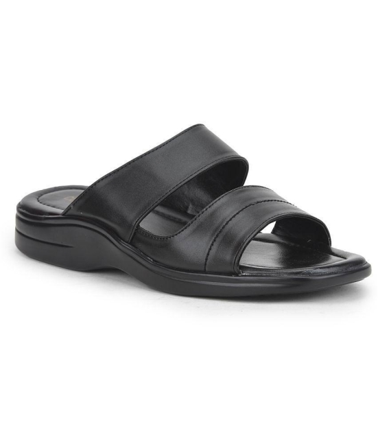 Liberty - Black Men's Leather Slipper - None