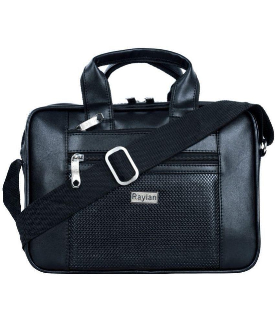 Raylan - Black Solid Messenger Bag - Black