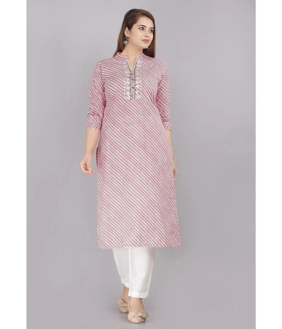 HIGHLIGHT FASHION EXPORT - Pink Rayon Womens Straight Kurti ( Pack of 1 ) - None