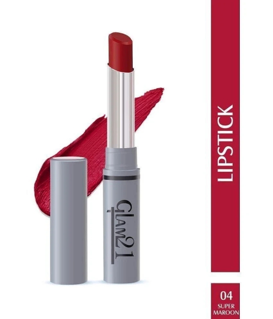 Glam21 Long Lasting NonTransfer Lipstick Creamy Matte Formula matte finish 2.8g Super Maroon-04