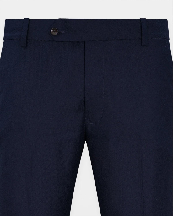 Navy Normal Fit Trousers-30