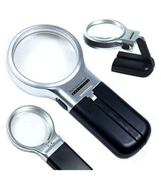 DIY Crafts Magnifying Glass LED Folding Stand Crafts 3X Illuminated Magnifier 3