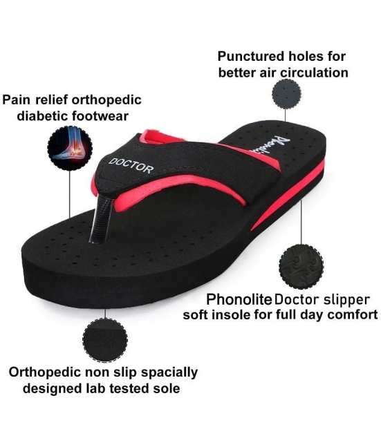 Phonolite Black Womens Thong Flip Flop - None