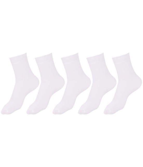 Dollar - White Cotton Boy's School Socks ( Pack of 5 ) - 12-15 years