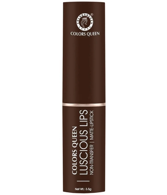 Colors Queen Luscious Lips Non Transfer Creamy Matte Lipstick 3.5g, Espresso, (Shade - 25)