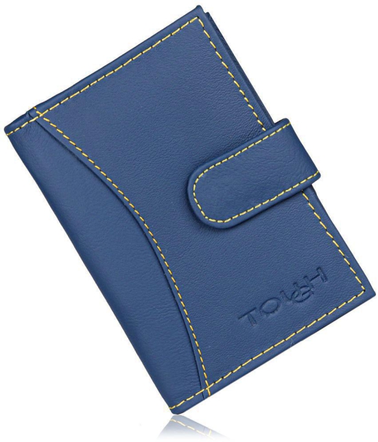 Tough - Leather Card Holder ( Pack of 1 ) - Blue