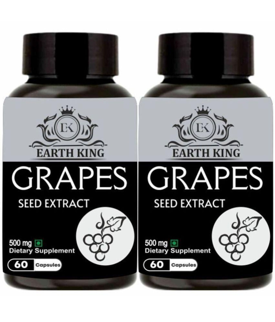 EARTH KING Grapes Seed Capsule, Antioxidant Supplement for Men & Women (pack of 2)