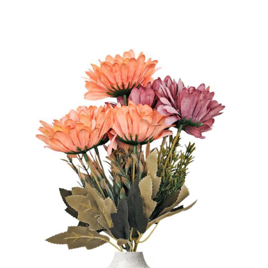 Gerbera Artificial Flowers Orange-Violet