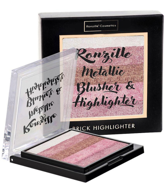 Ronzille Baked Blusher Shimmer brickk highlighter - 03