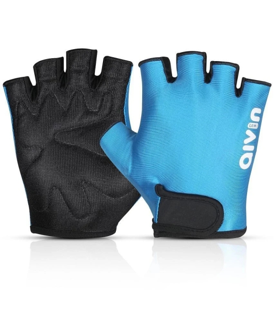 Aivin On Set Unisex Polyester Gym Gloves For Professional Weightlifting With Half-Finger Length - M