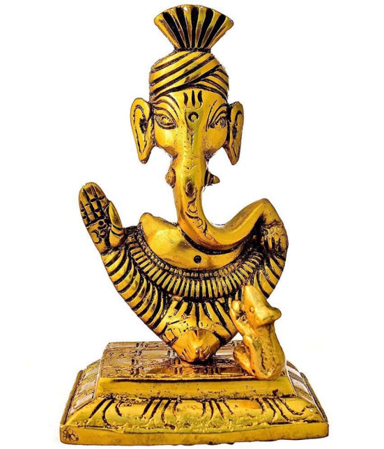 VARKAUS - Brass Lord Ganesha Idol ( 14 cm )