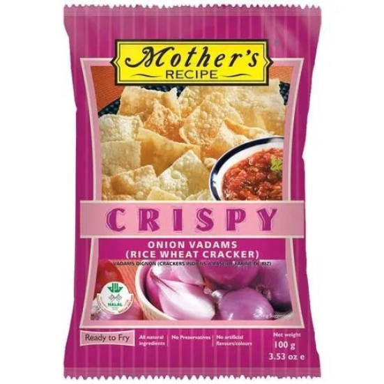 Mothers Recipe Crispy Onion Vadams Papad, 100 gm Pouch