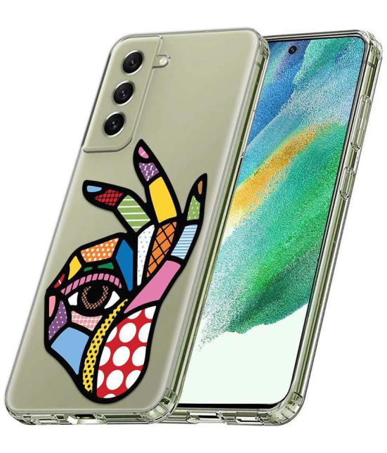 Fashionury Multicolor Printed Back Cover Silicon Compatible For Samsung Galaxy S21 FE ( Pack of 1 )