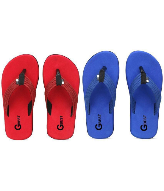 GBest - Multicolor Men's Thong Flip Flop - None