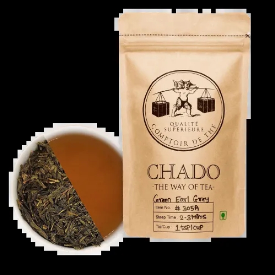 Green Earl Grey Tea-Chado Can (50 gms)