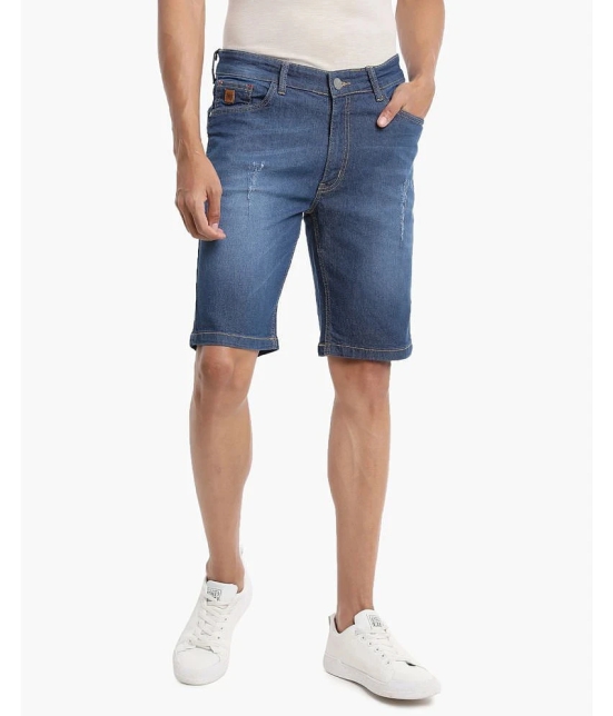 Campus Sutra - Denim Navy Mens Denim Shorts ( Pack of 1 ) - None